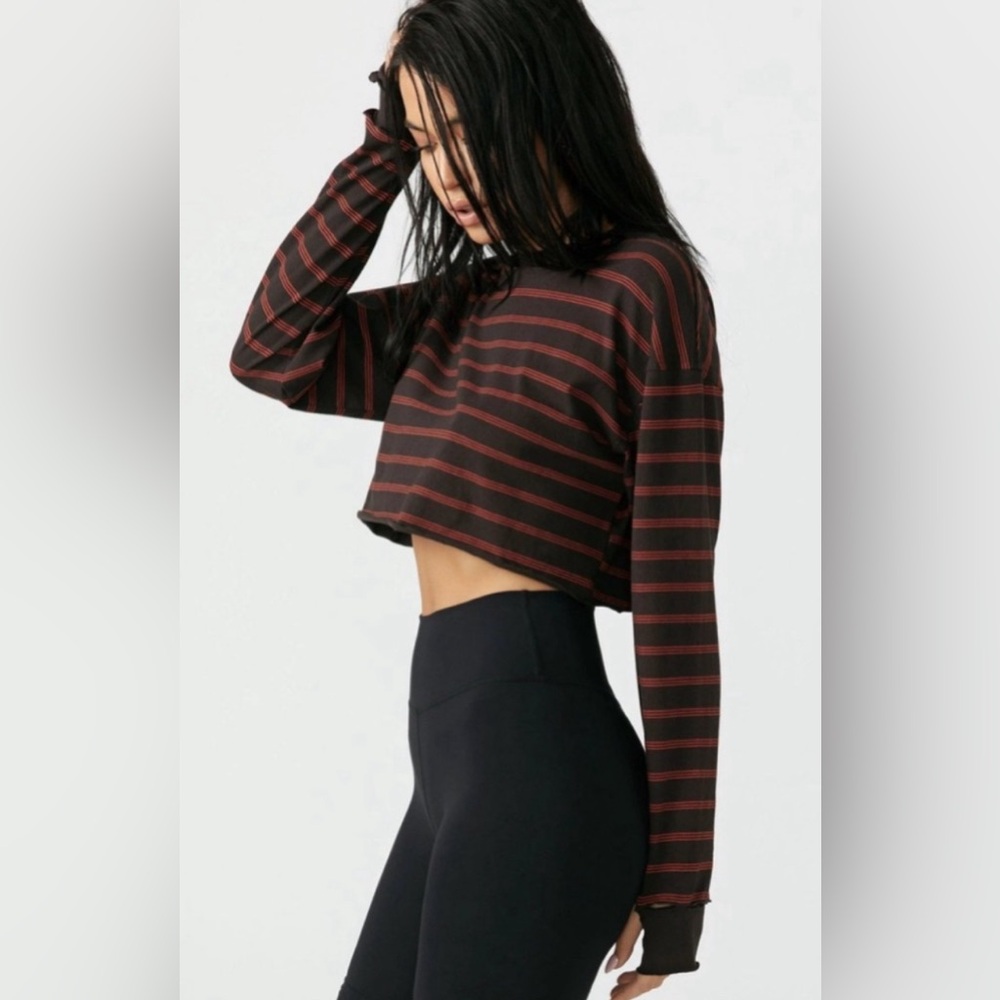 Joah Brown Soho Crop Top Long Sleeve